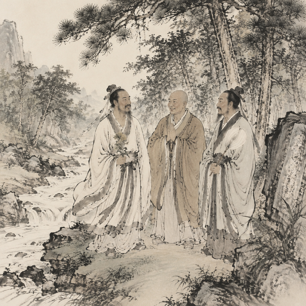 虎溪三笑图