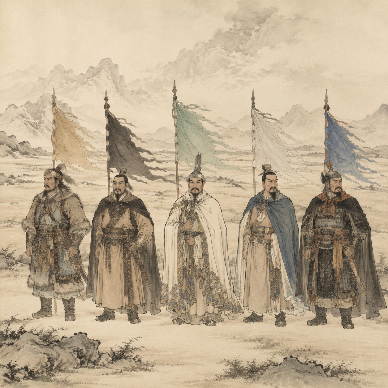 五胡政权人物图