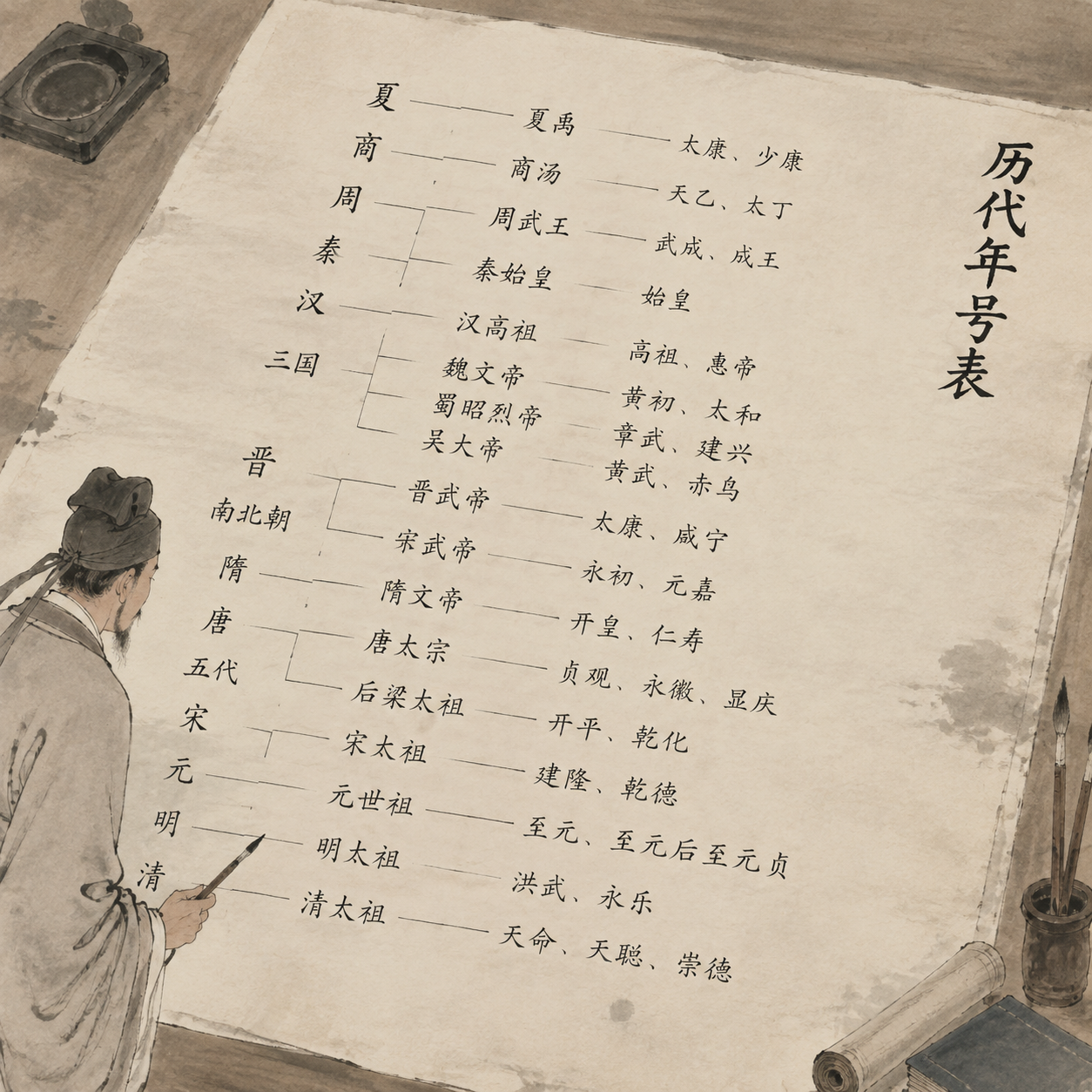 帝王世系简表