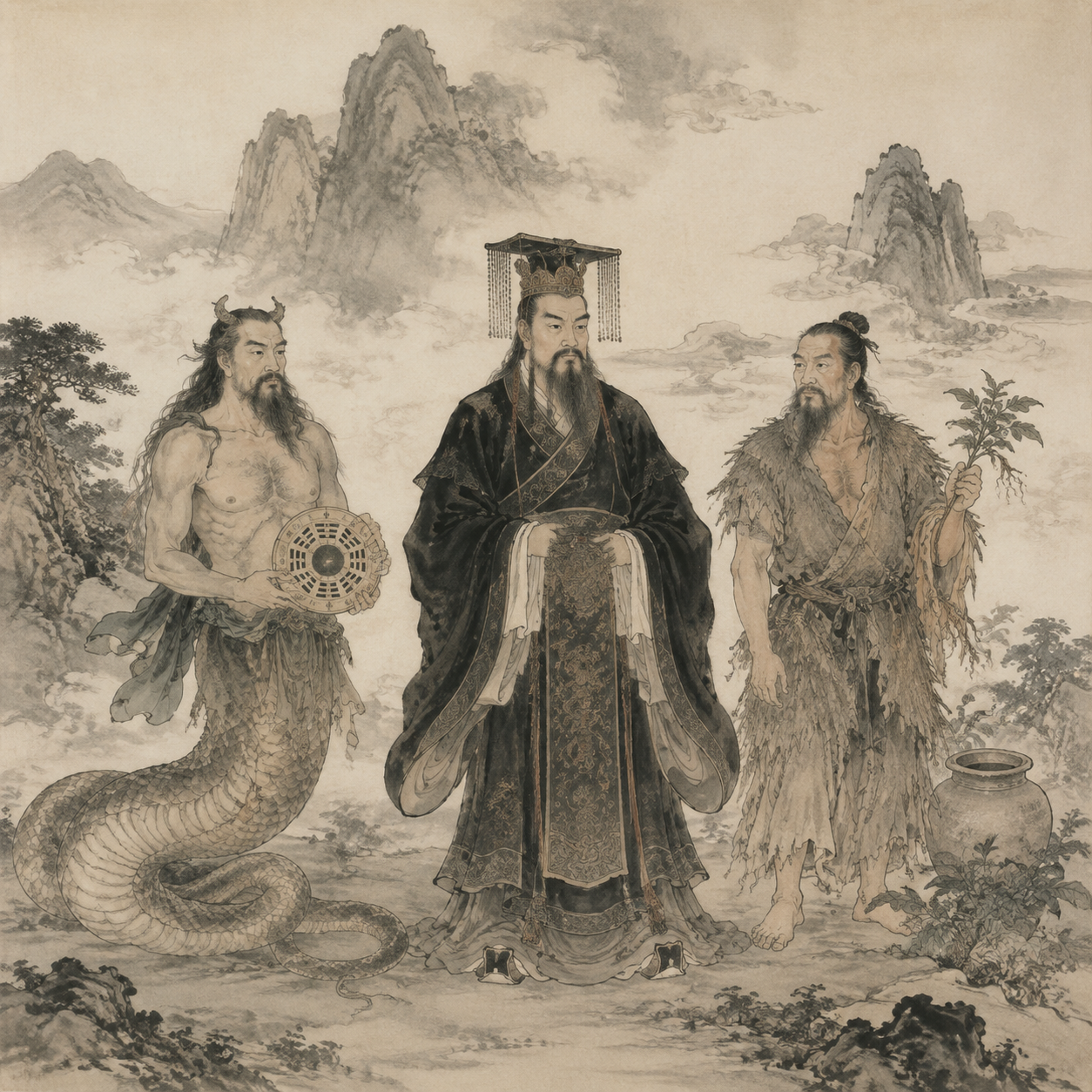 上古三皇与称号的起源