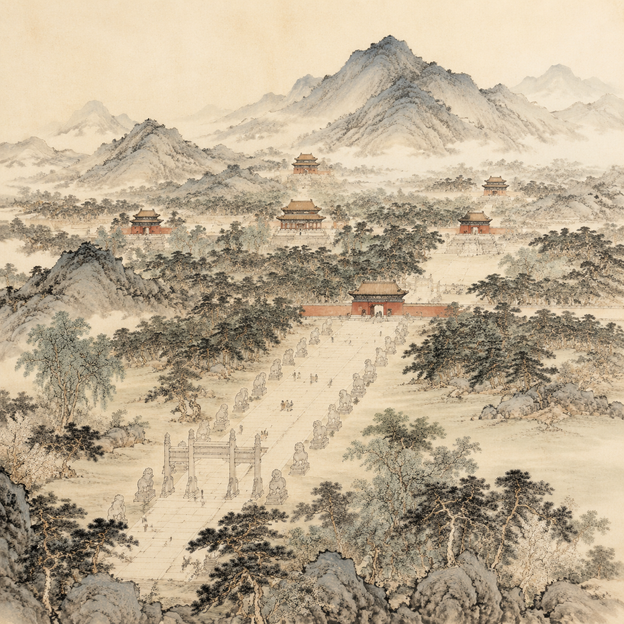 明十三陵全景