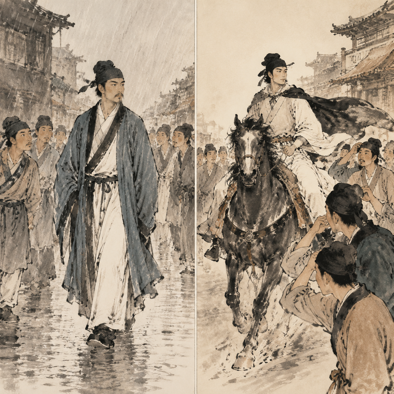 折角巾与侧帽：古代时尚风潮
