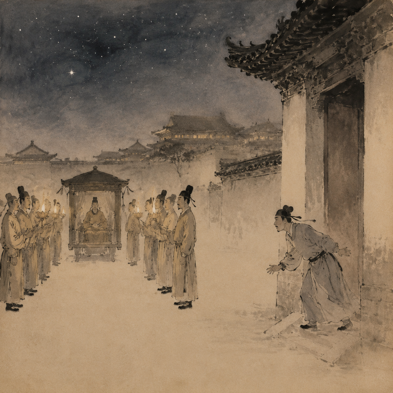 金莲烛送归