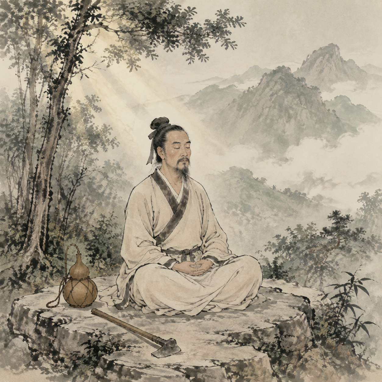 张良辟谷图