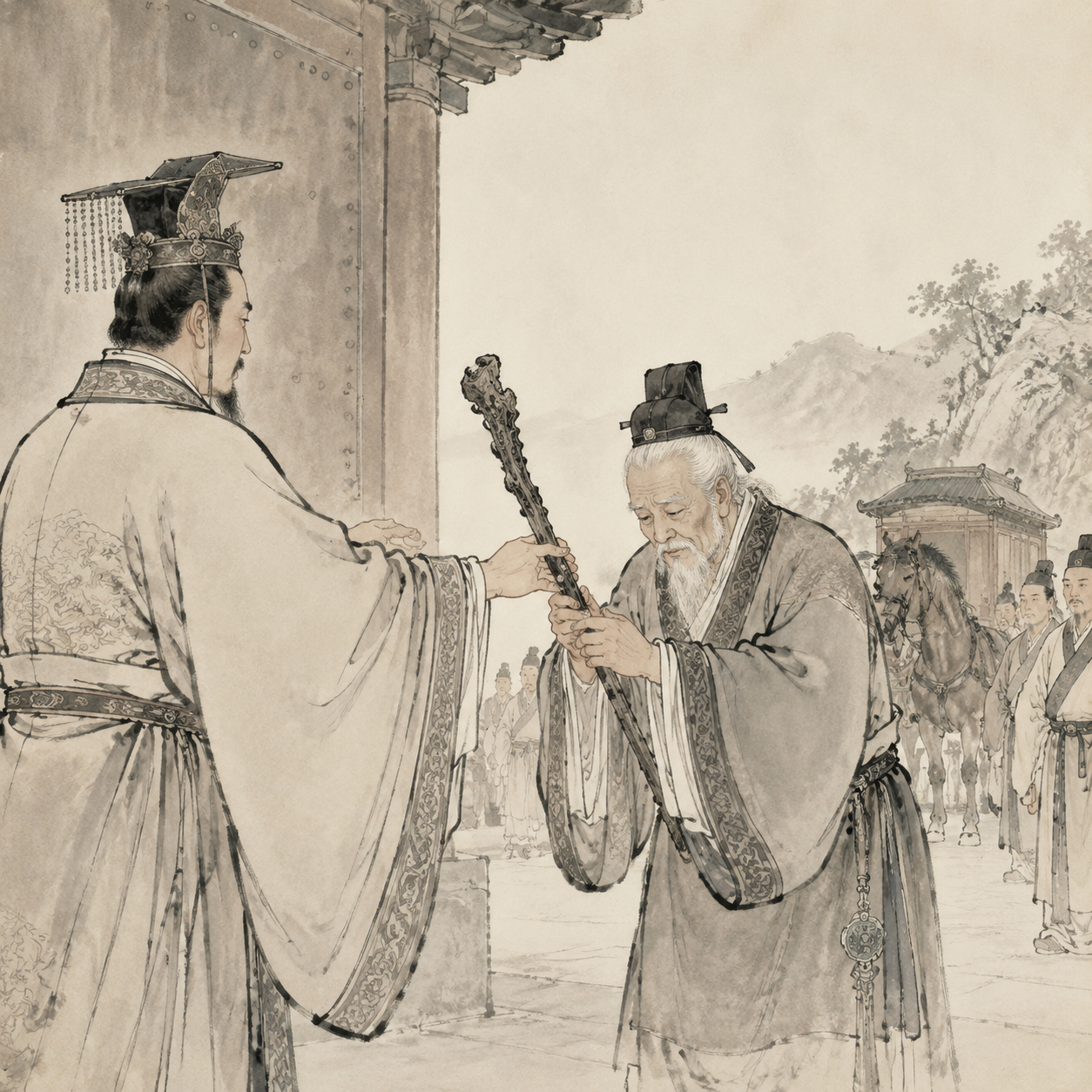 孔光归老图