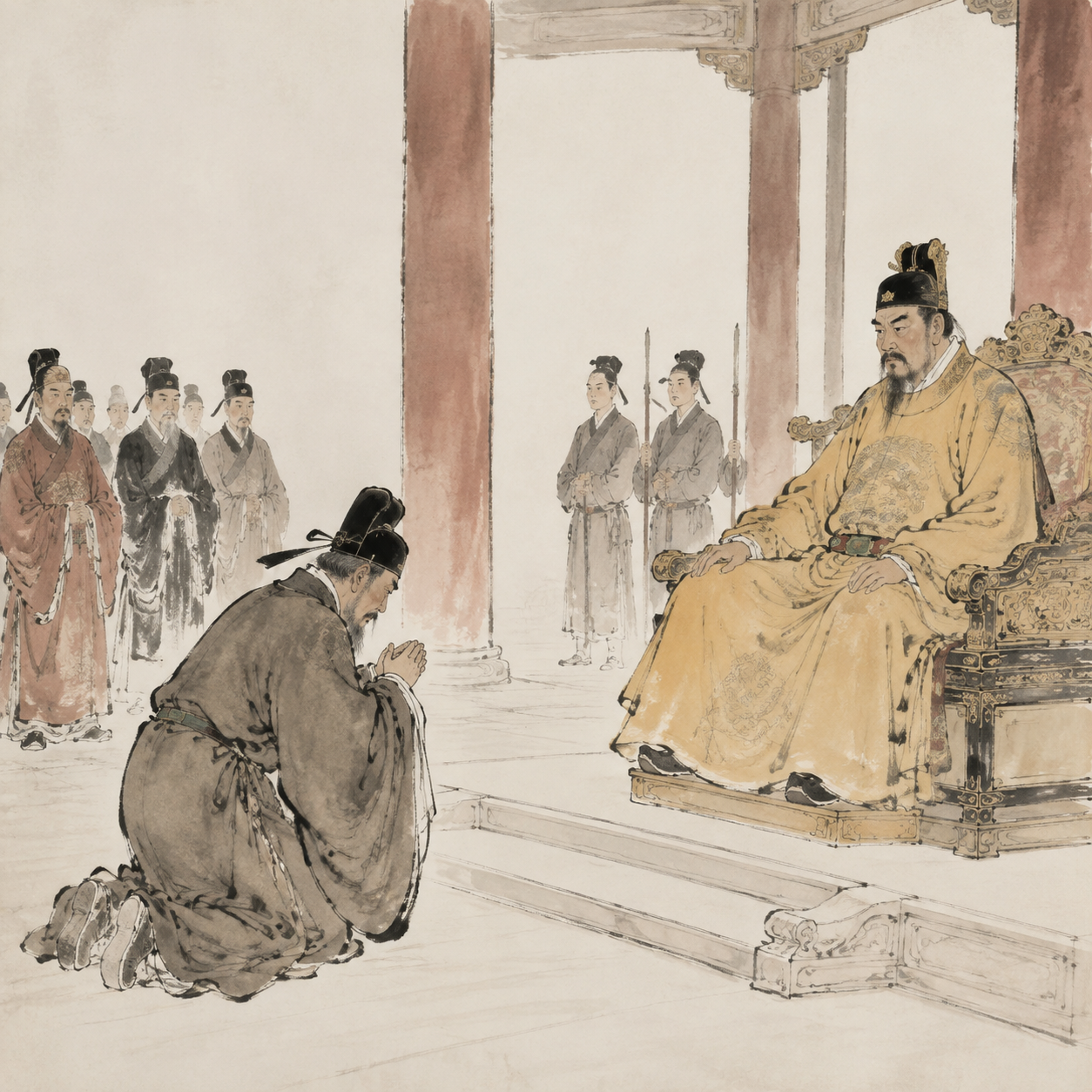 朱元璋与宋讷陛辞场景