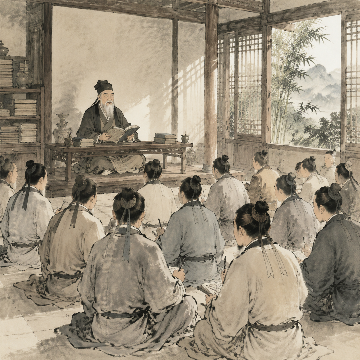 考亭书院讲学图