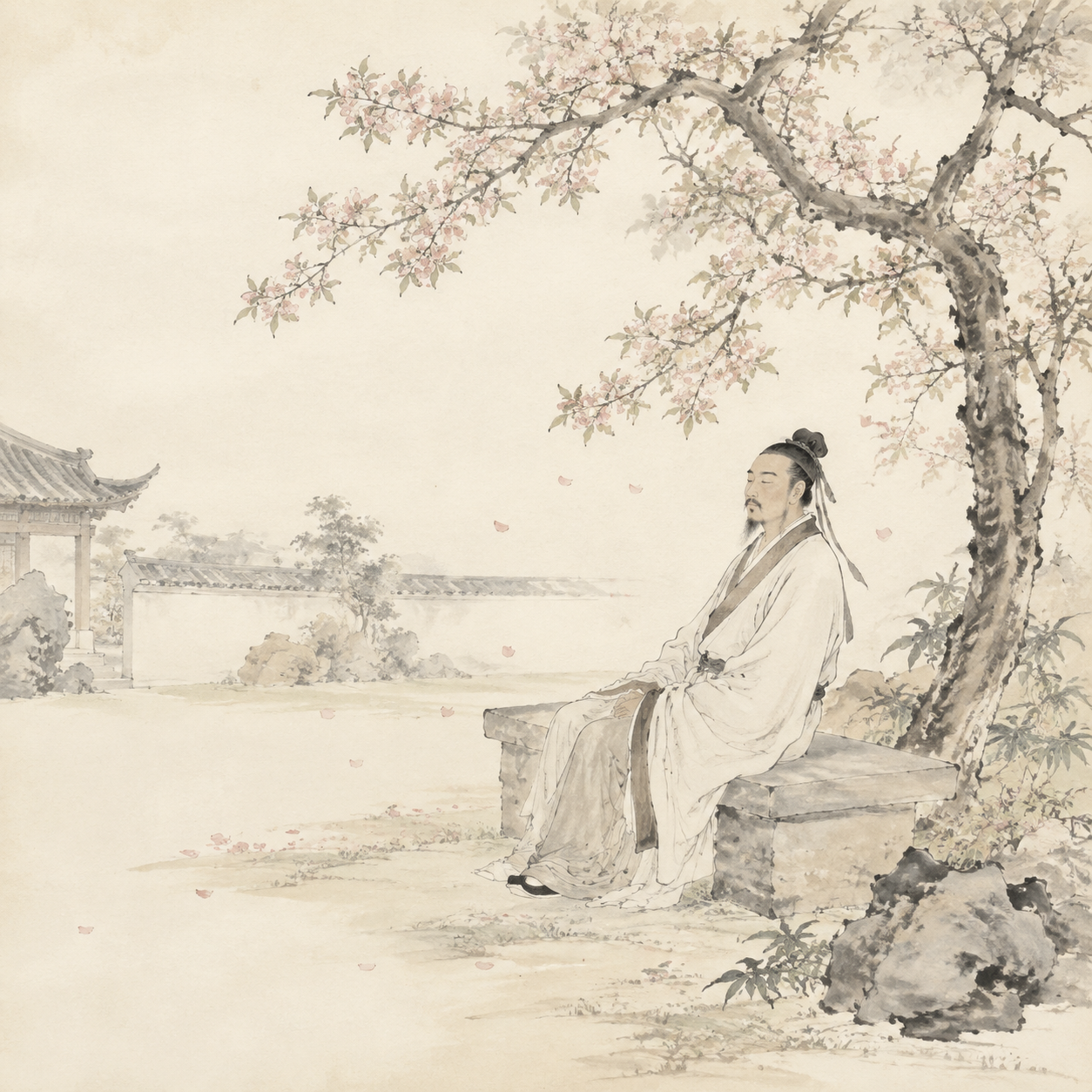 春风中坐了一月
