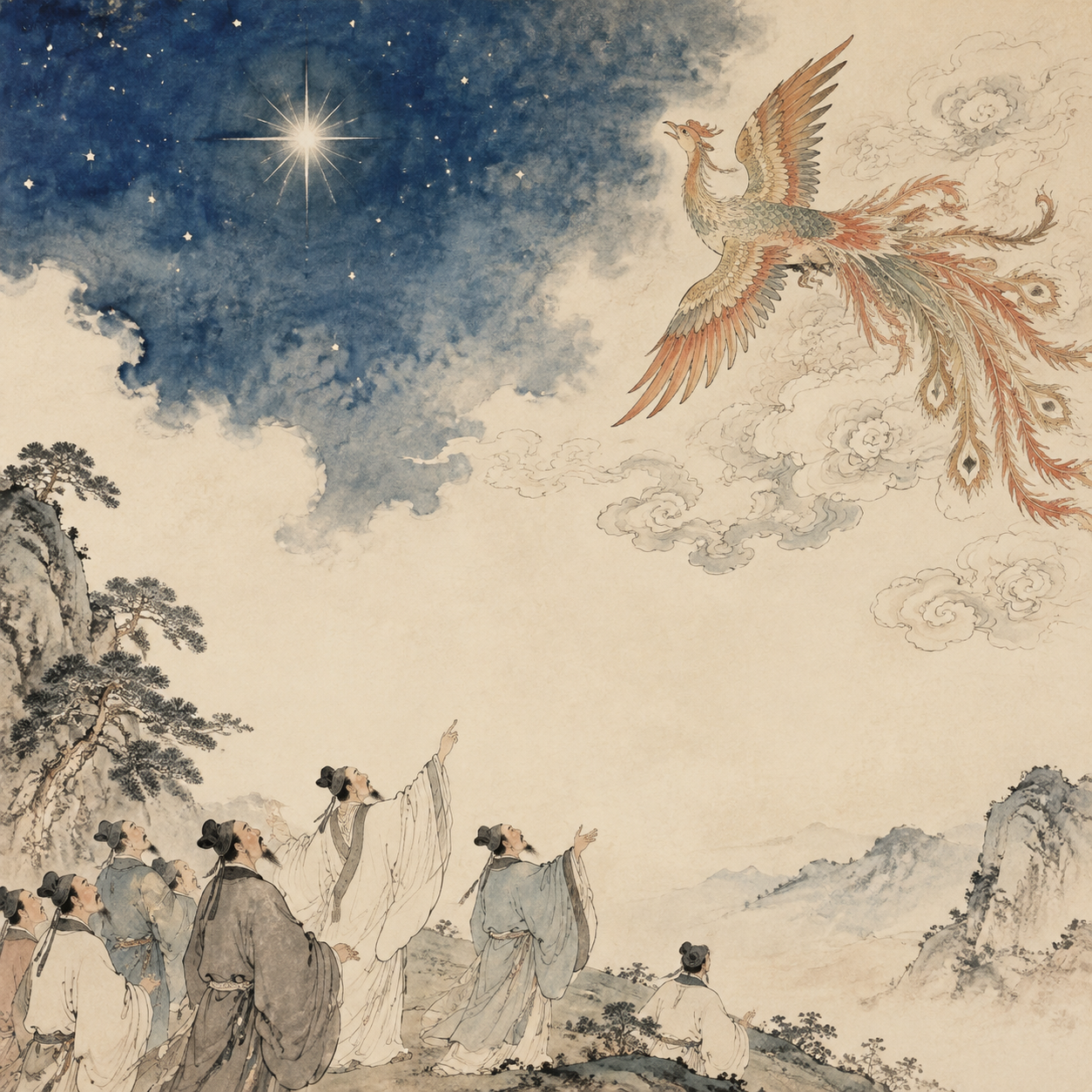 景星凤凰图