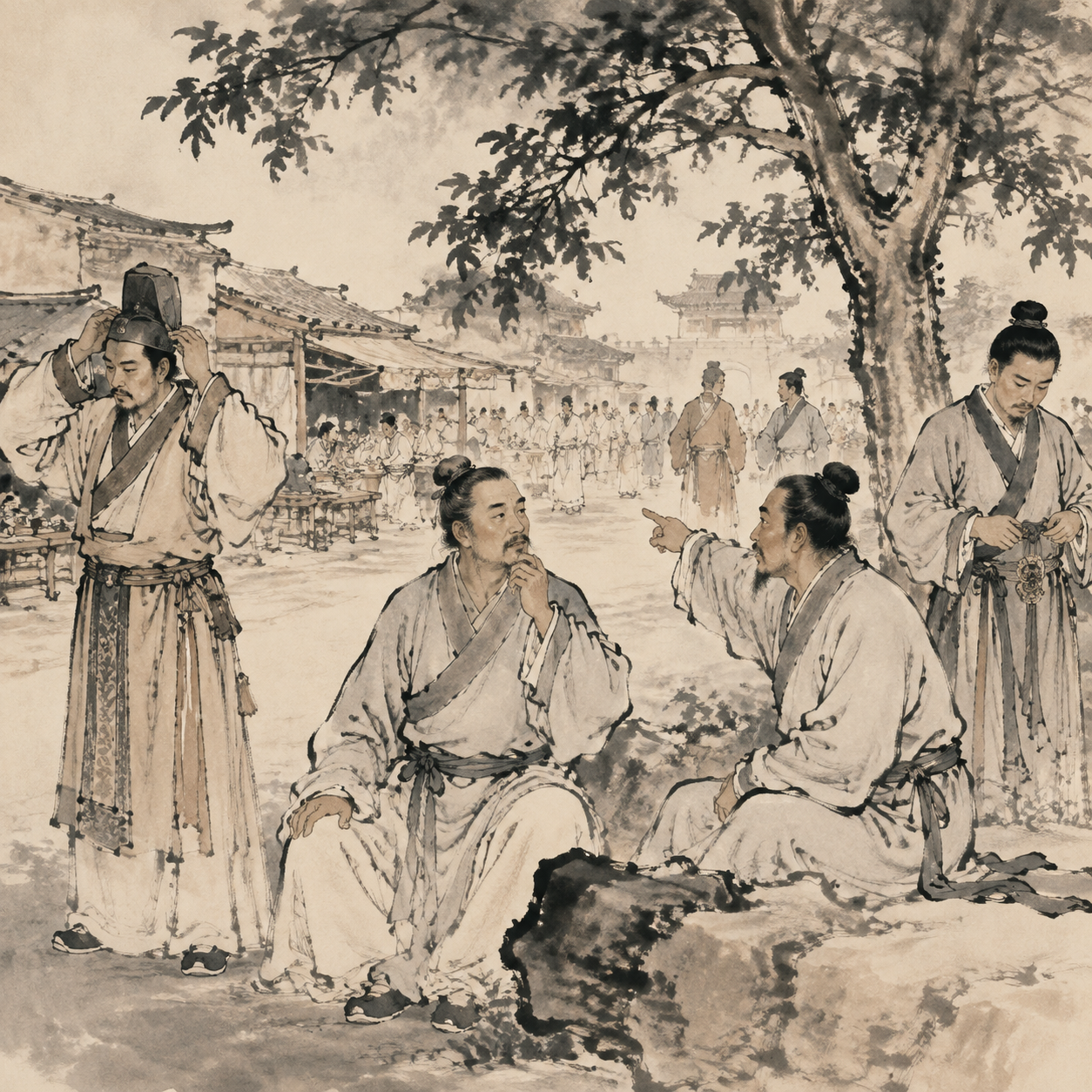 长安街头说弹冠