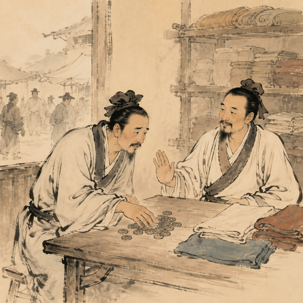 管仲与鲍叔牙分财