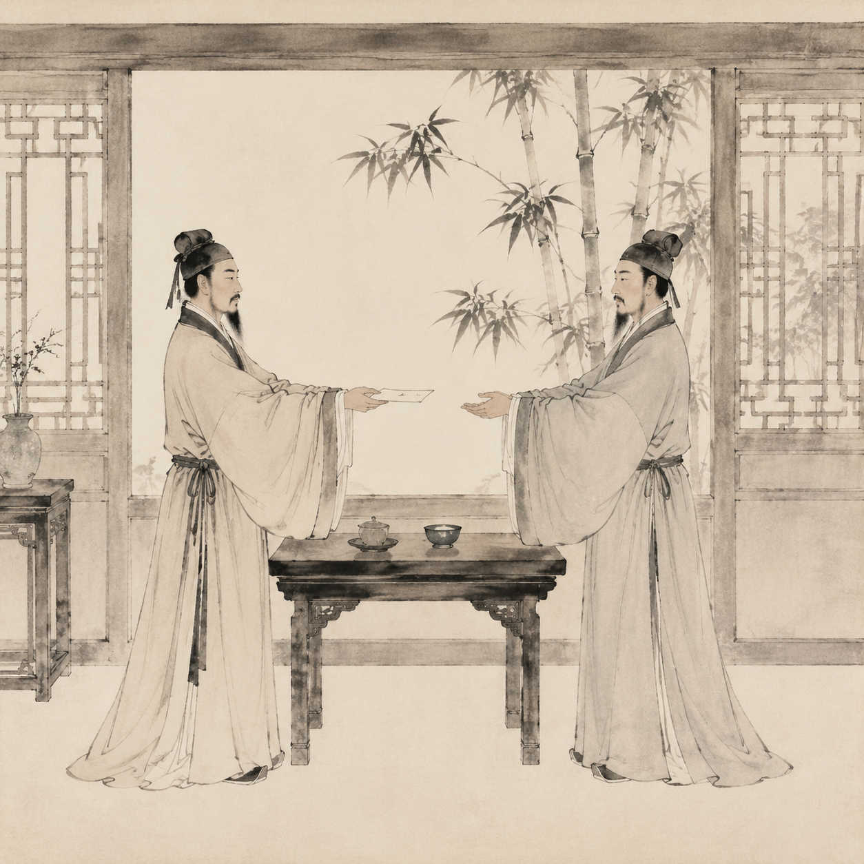 古人绝交场景