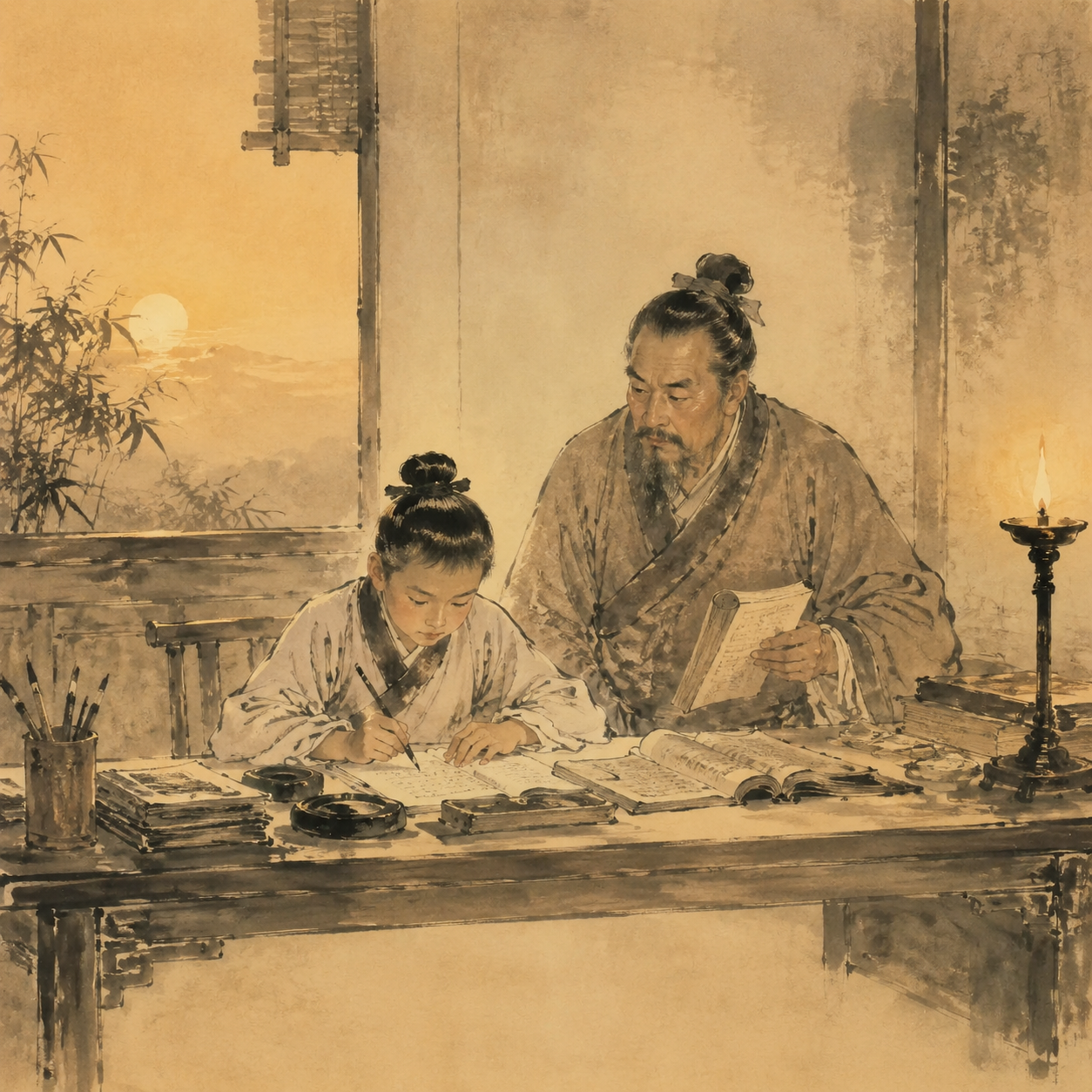 严父课子