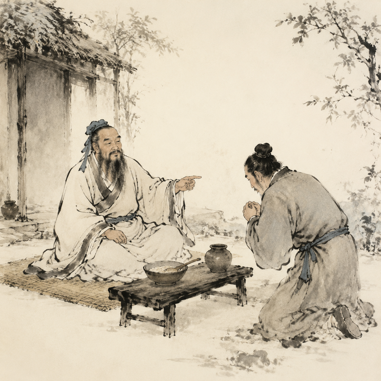 孔子与子路对话图