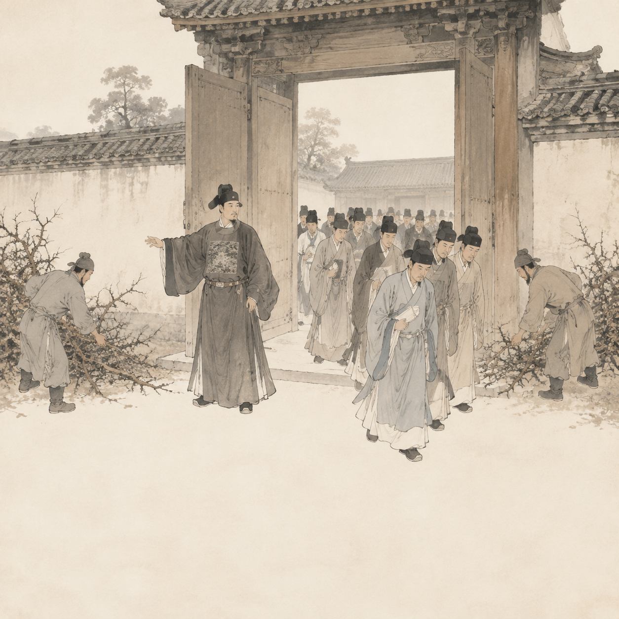 和凝撤棘开门