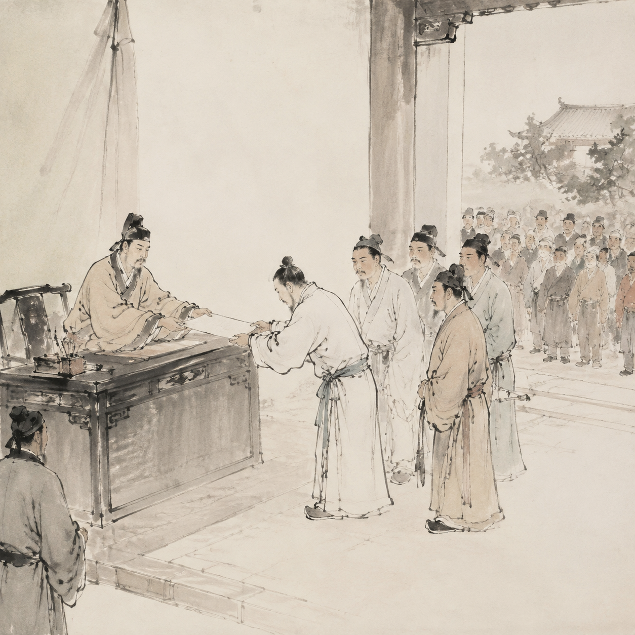 汉代举孝廉场景