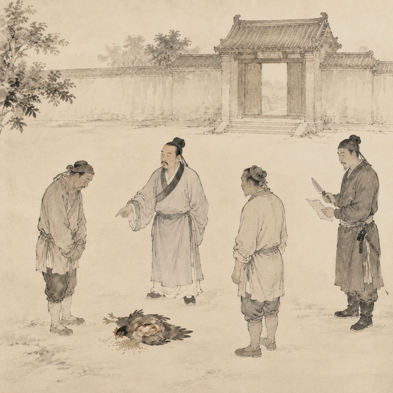 破鸡验食断归属