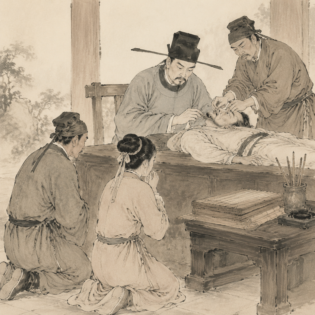 驗看死者口