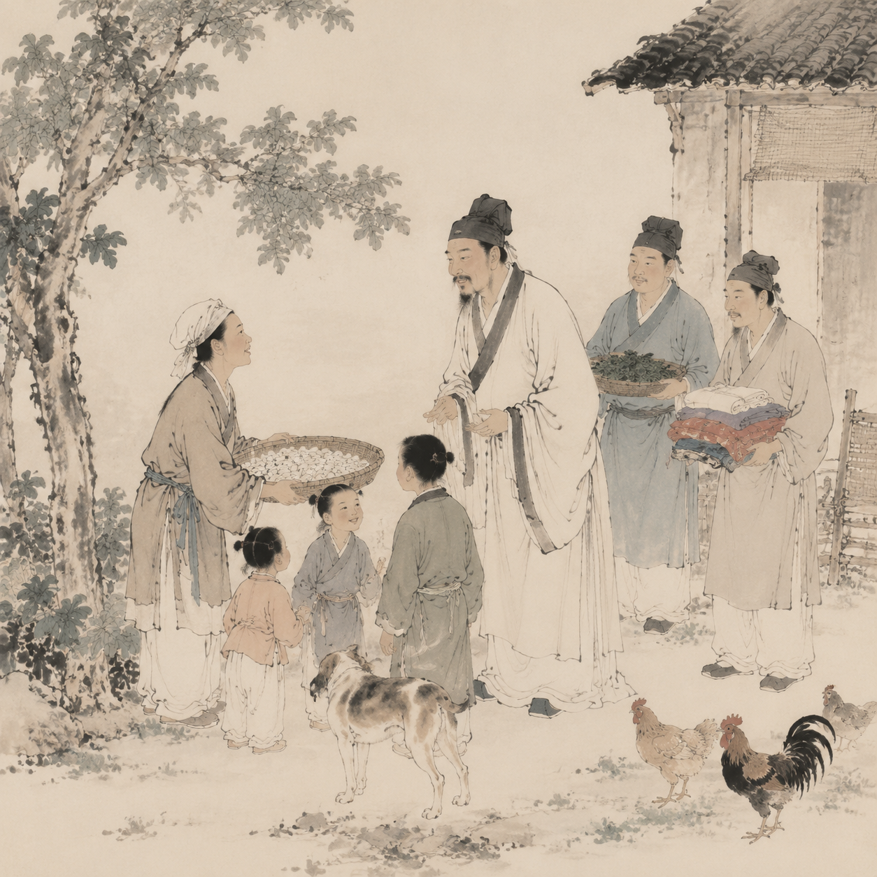 张全义慰问蚕农