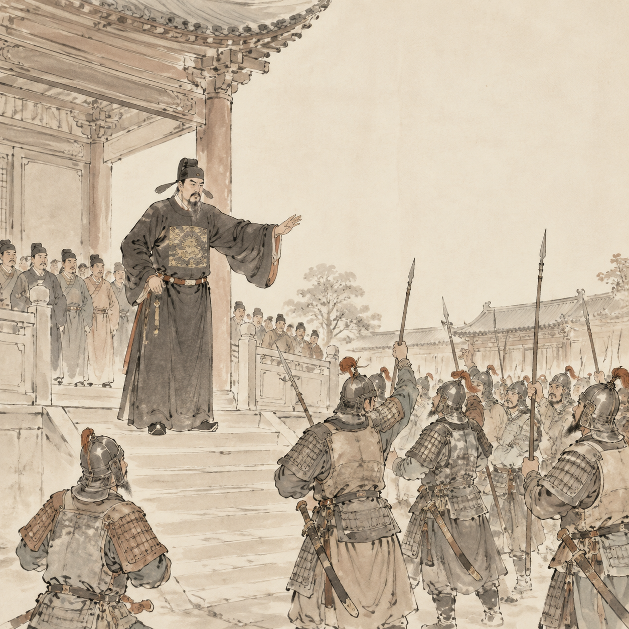 张佳胤安抚士兵