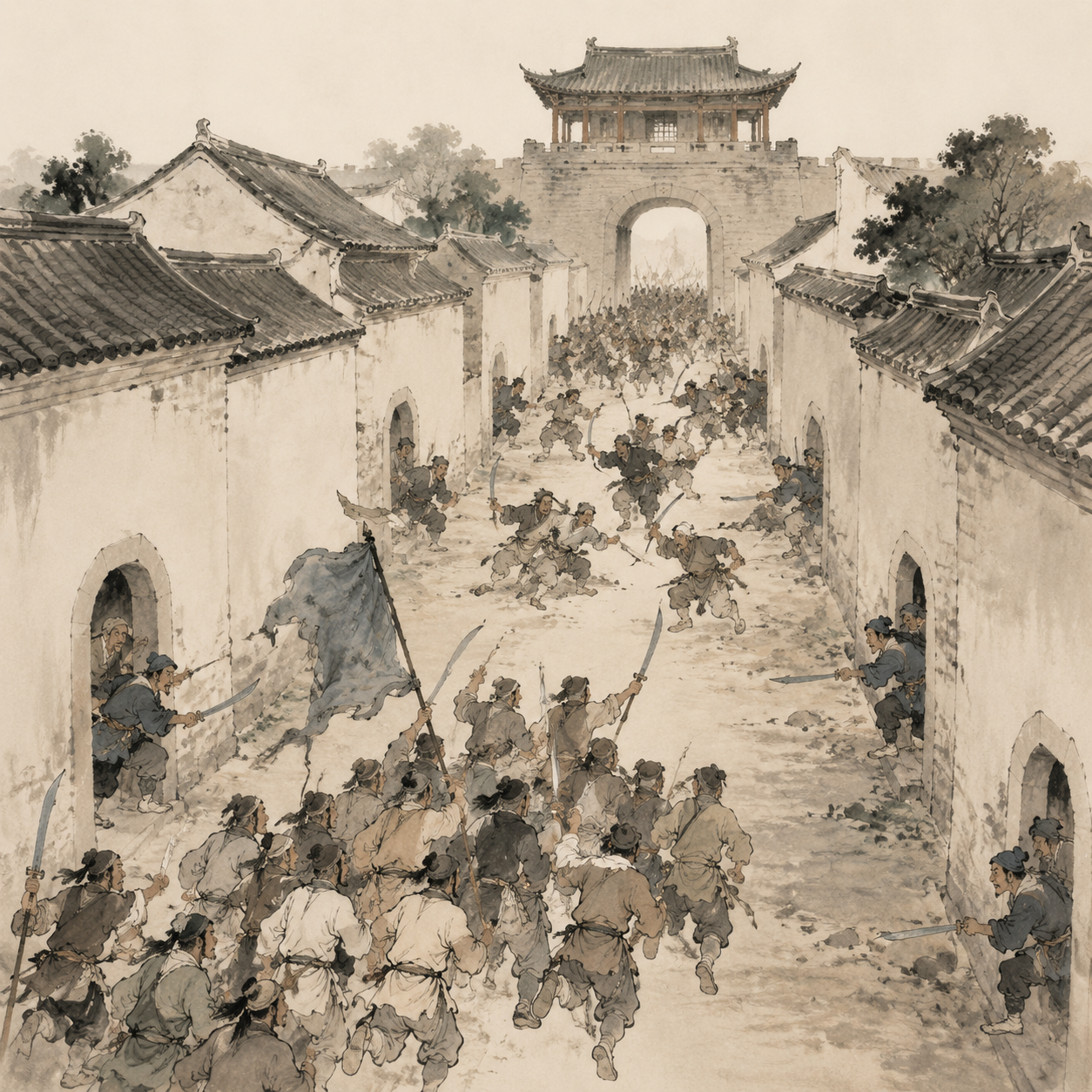 乐陵巷战示意图