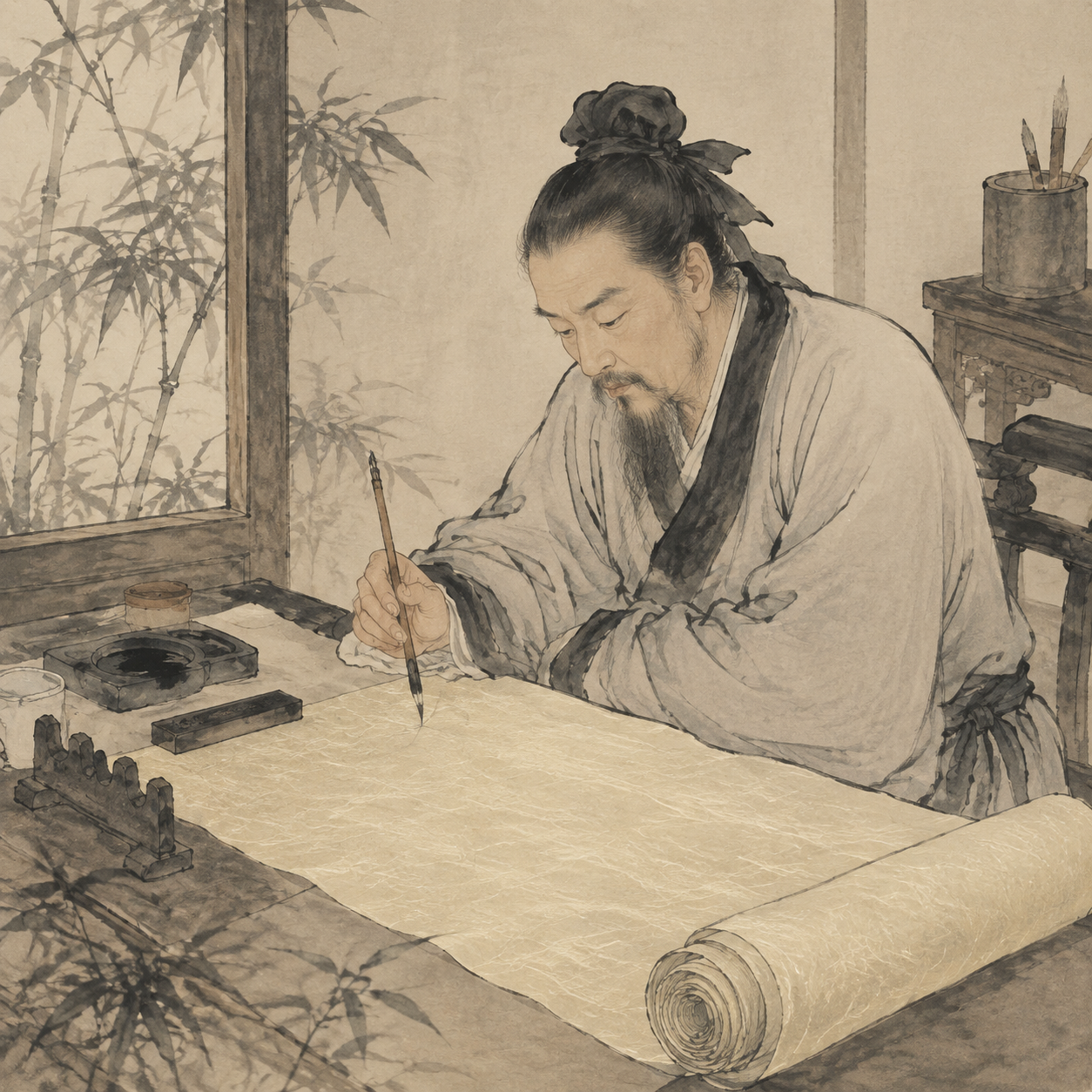 王羲之写兰亭