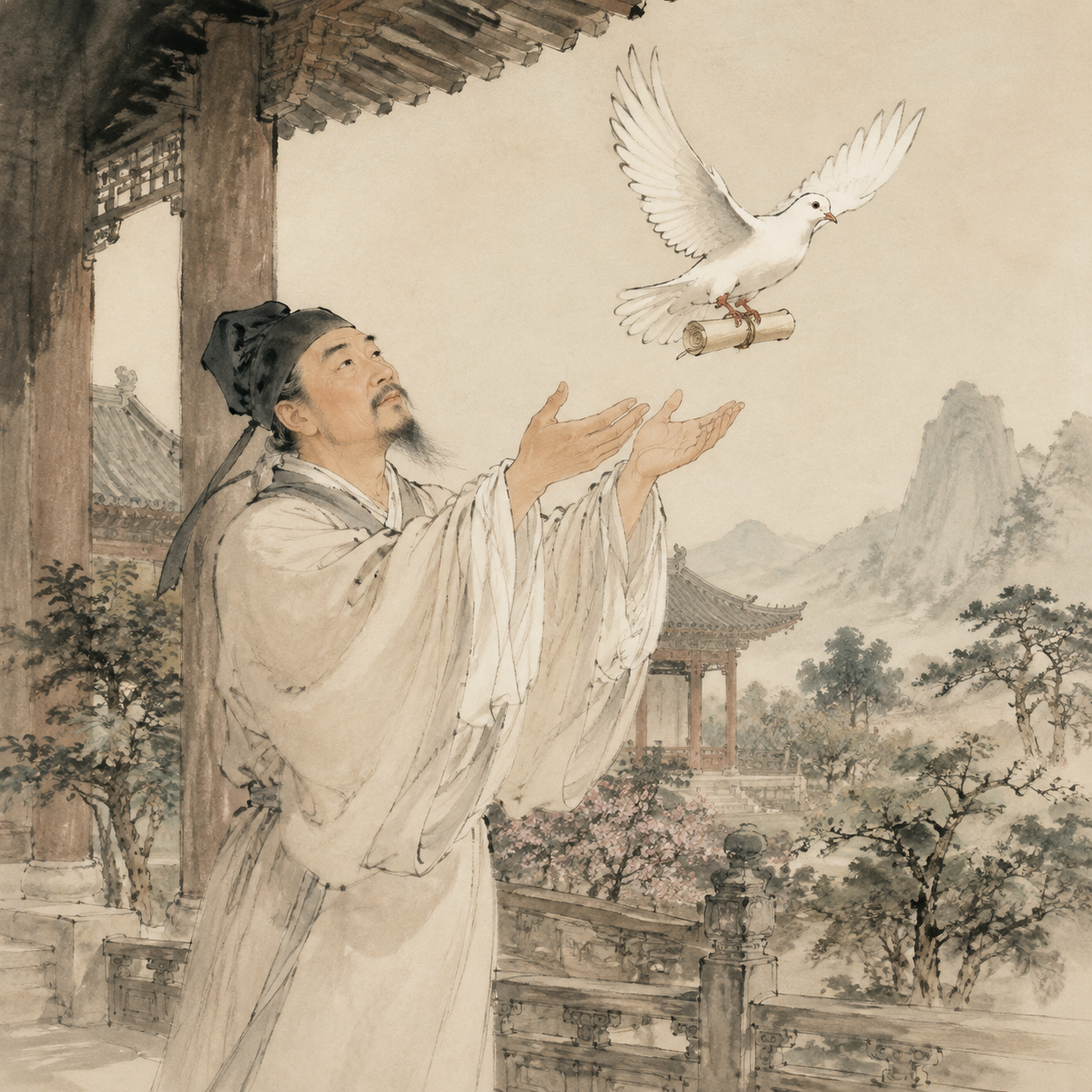 张九龄放飞信鸽