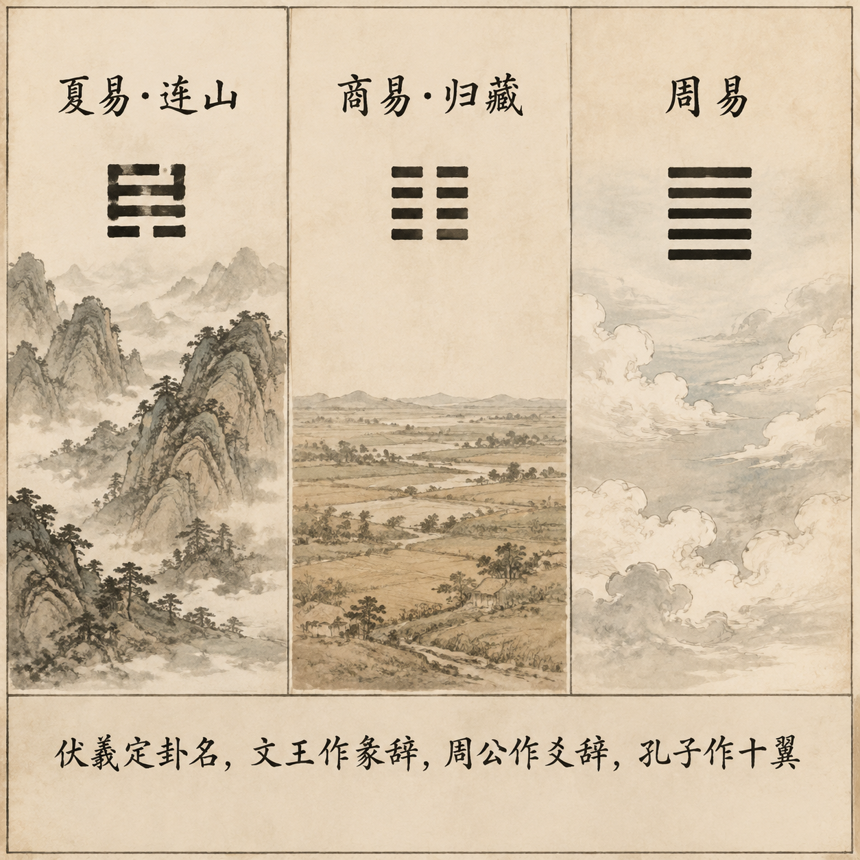 三易卦序对比图