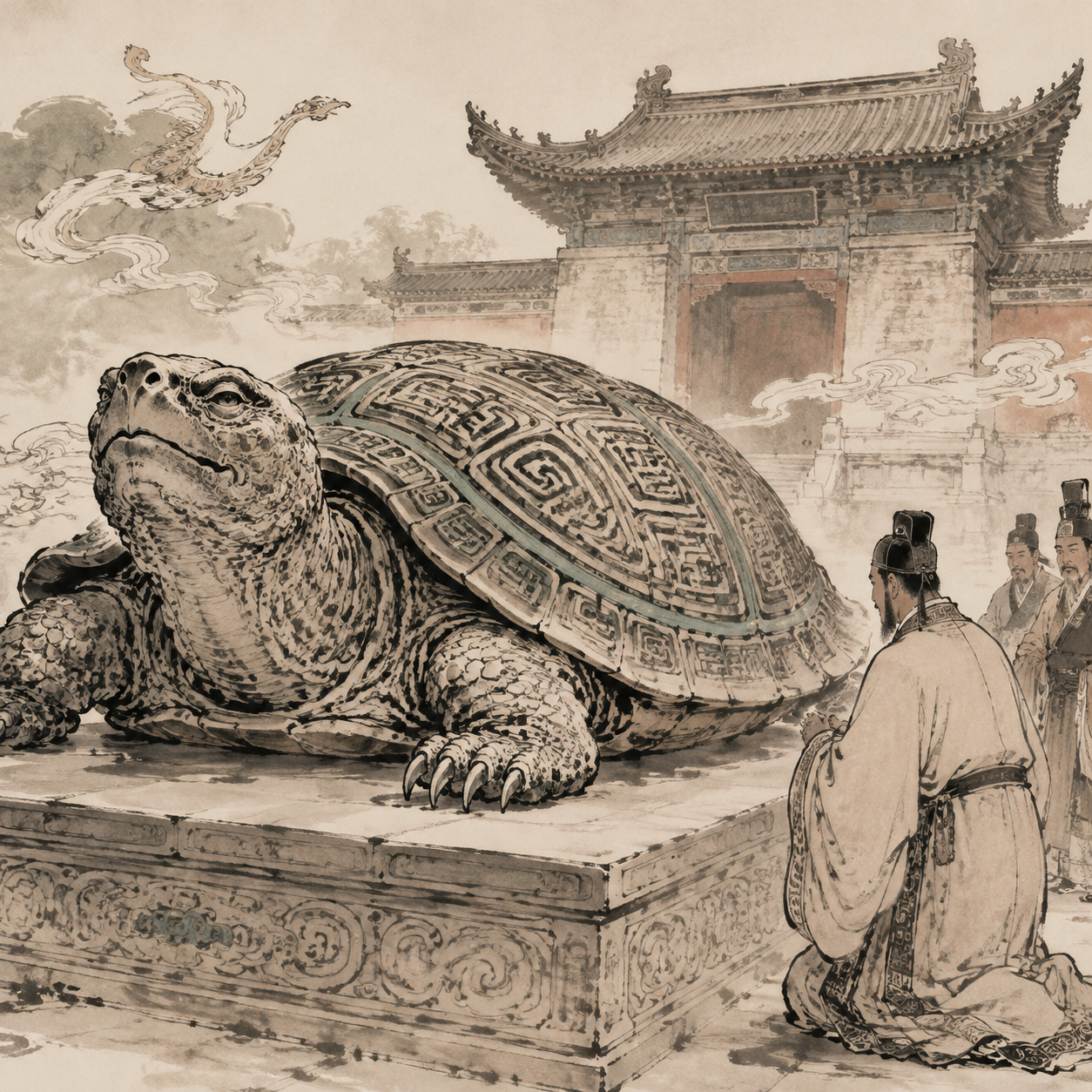 龟文石刻图