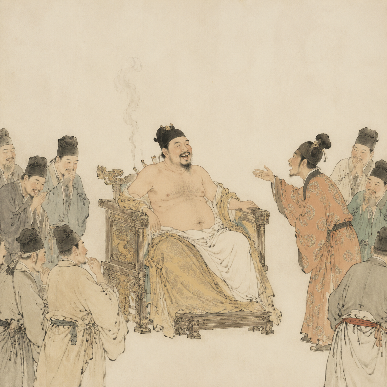 宋仁宗艾灸听笑话