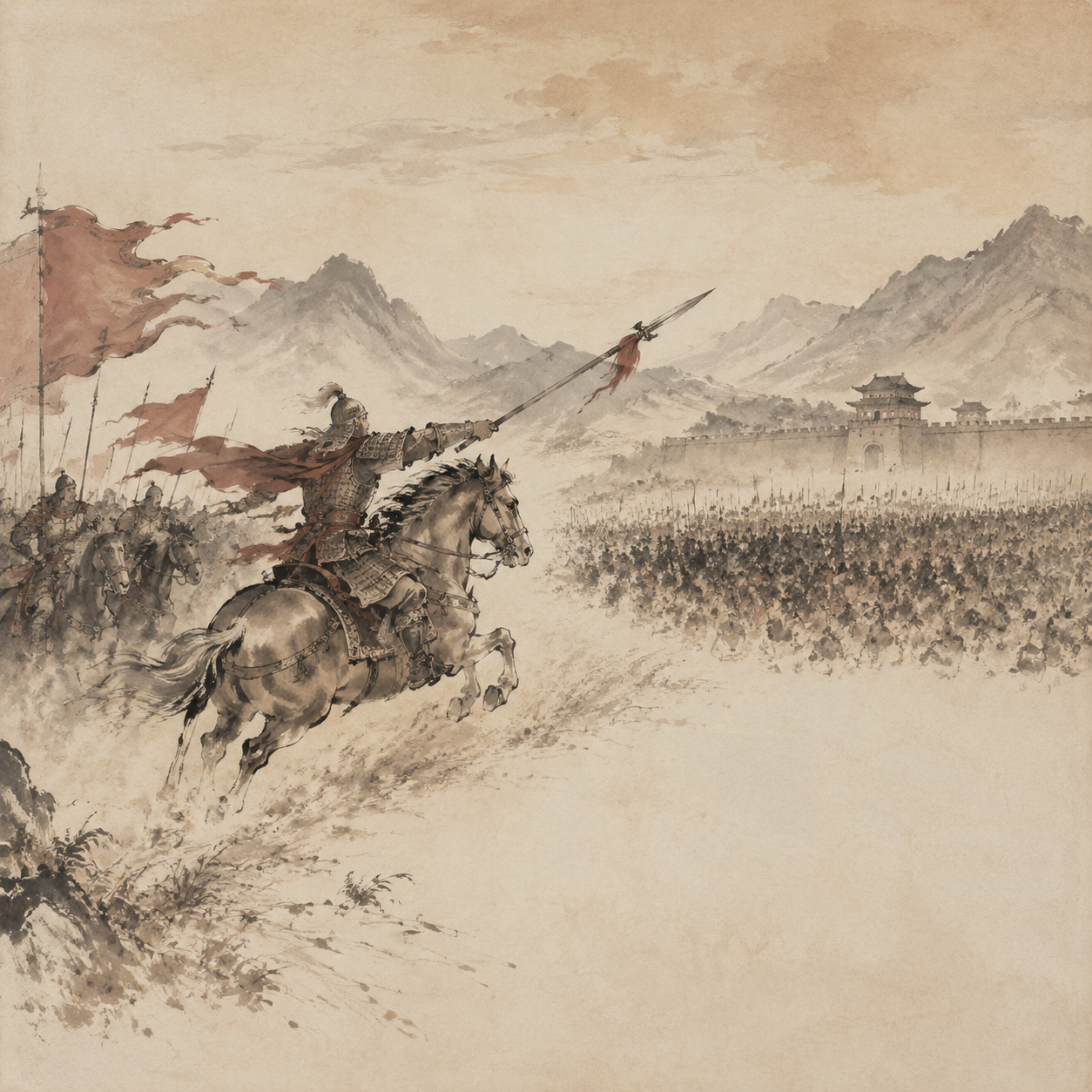 马磷百骑破敌