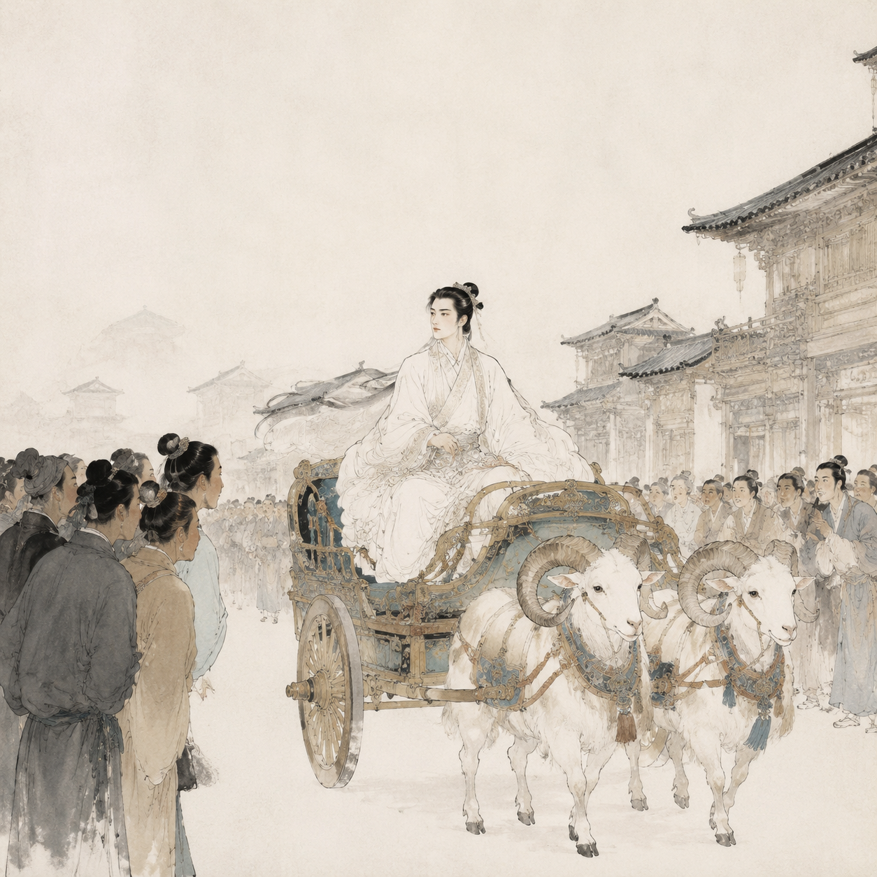 卫玠乘羊车过市