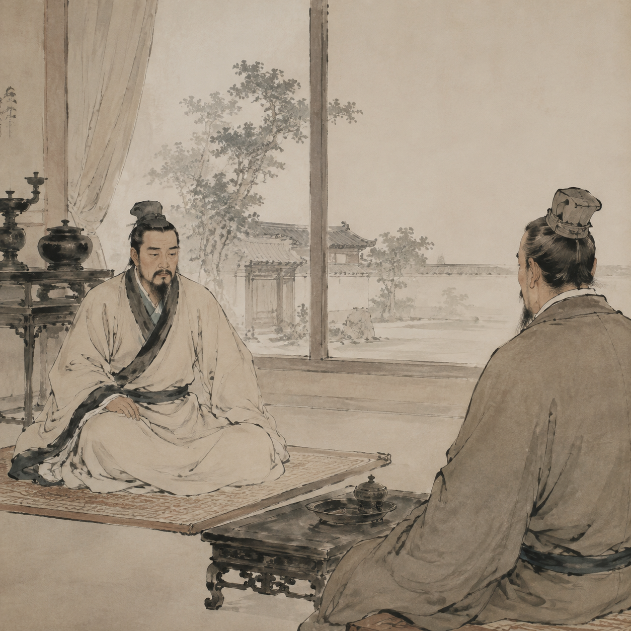 编草鞋的刘备？不，是抚腿兴叹的刘备