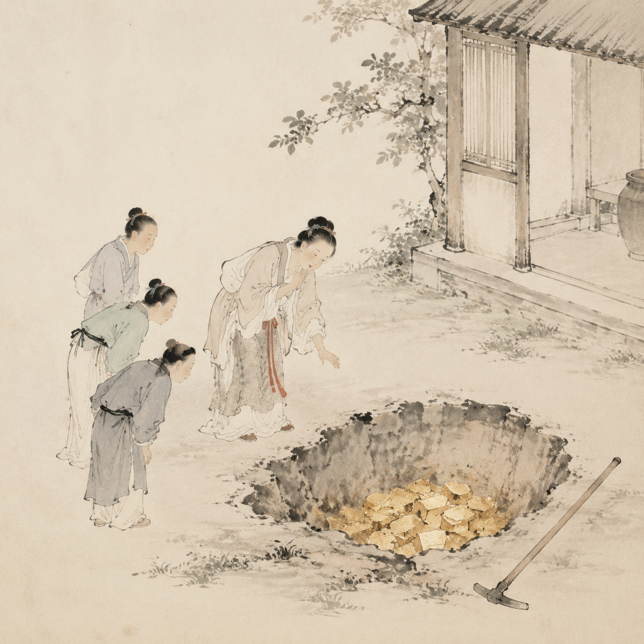 掘地得金