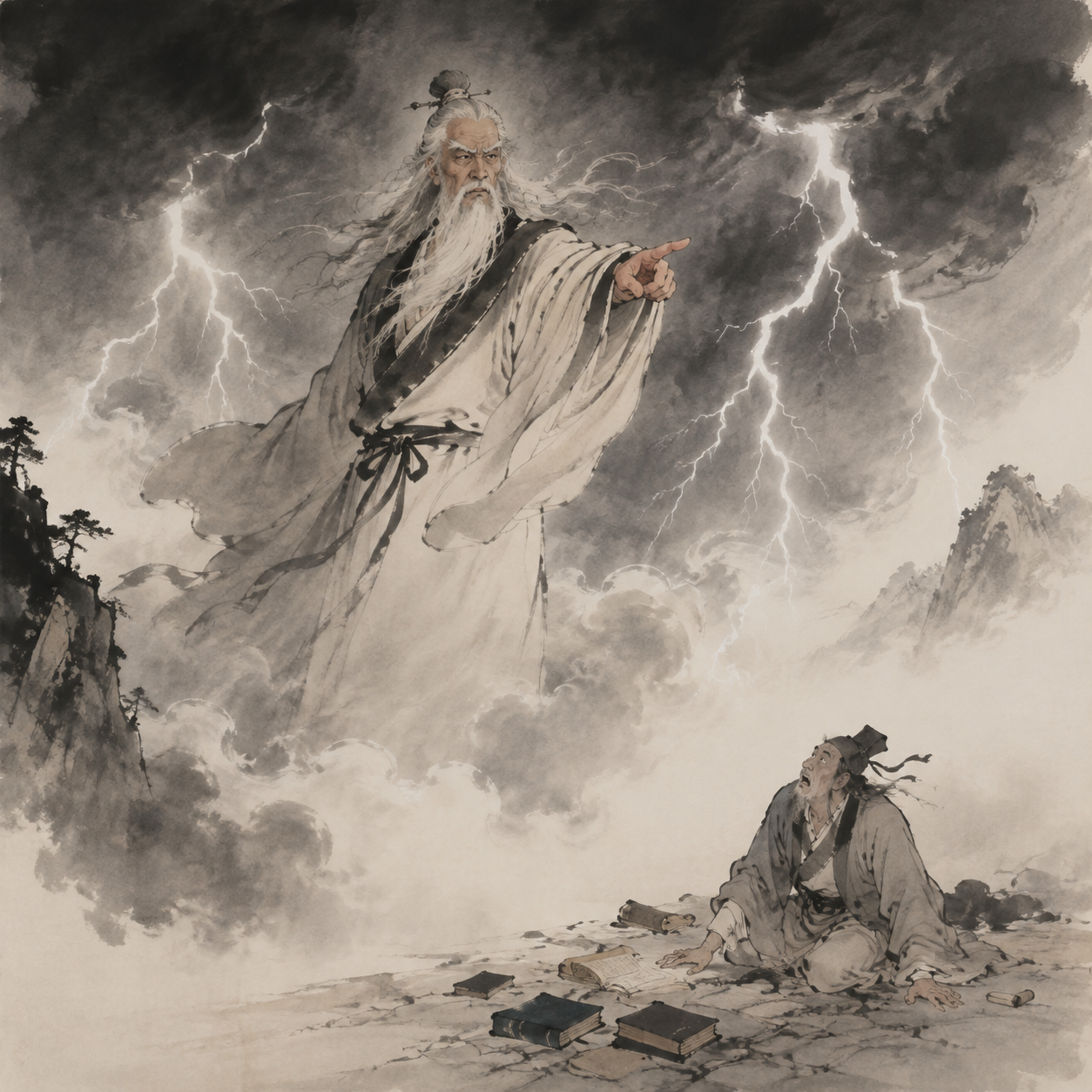 雷雨中的神仙追书