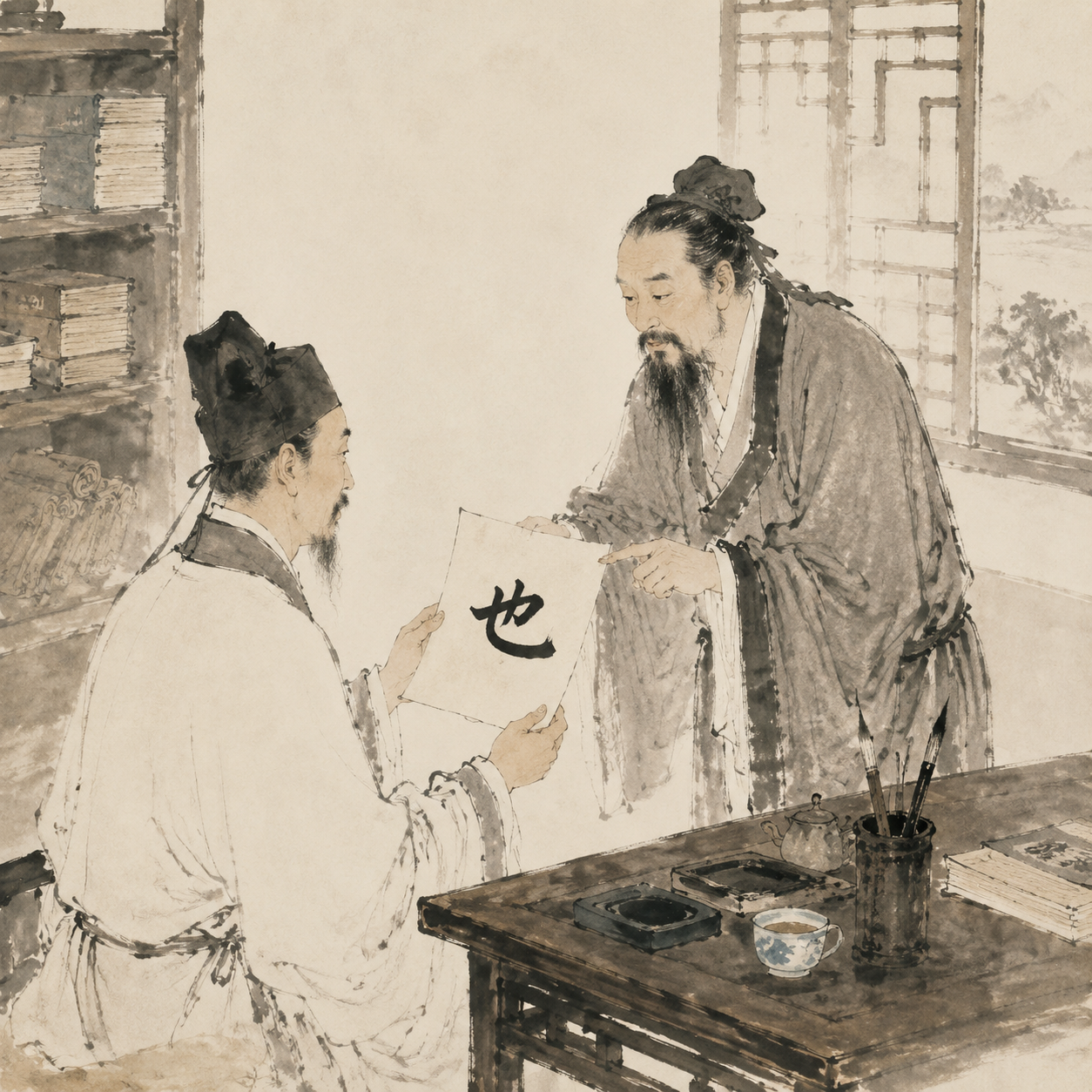 谢石测字场面