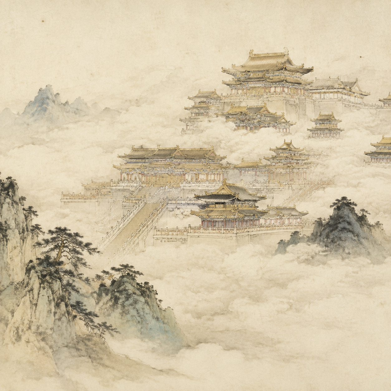 汉代宫殿想象图