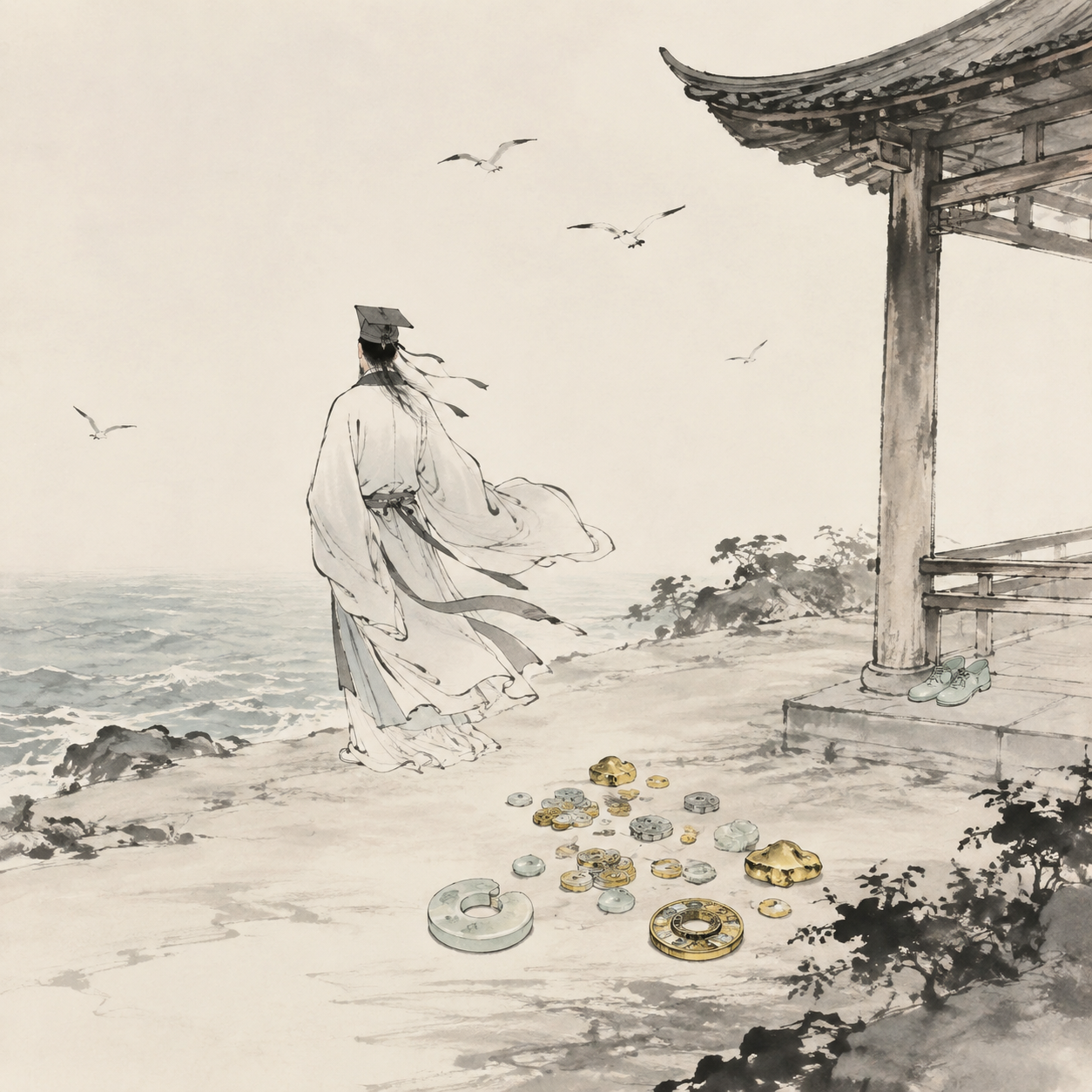 安期生弃金而去