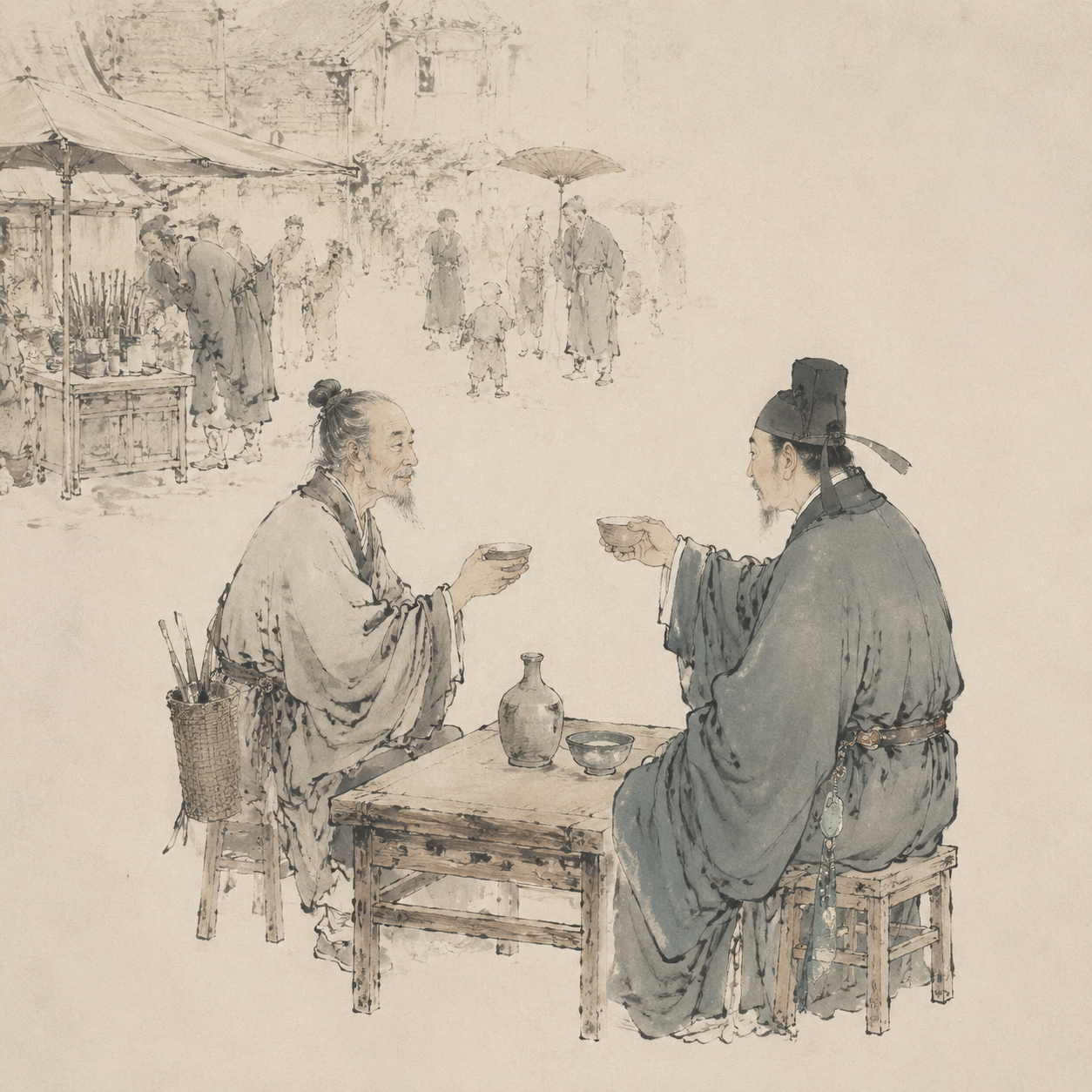 颜笔仙与转运使饮酒