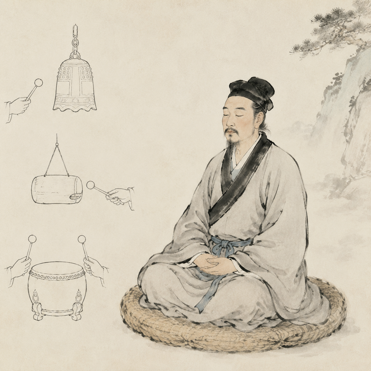 道人叩齿鸣天鼓