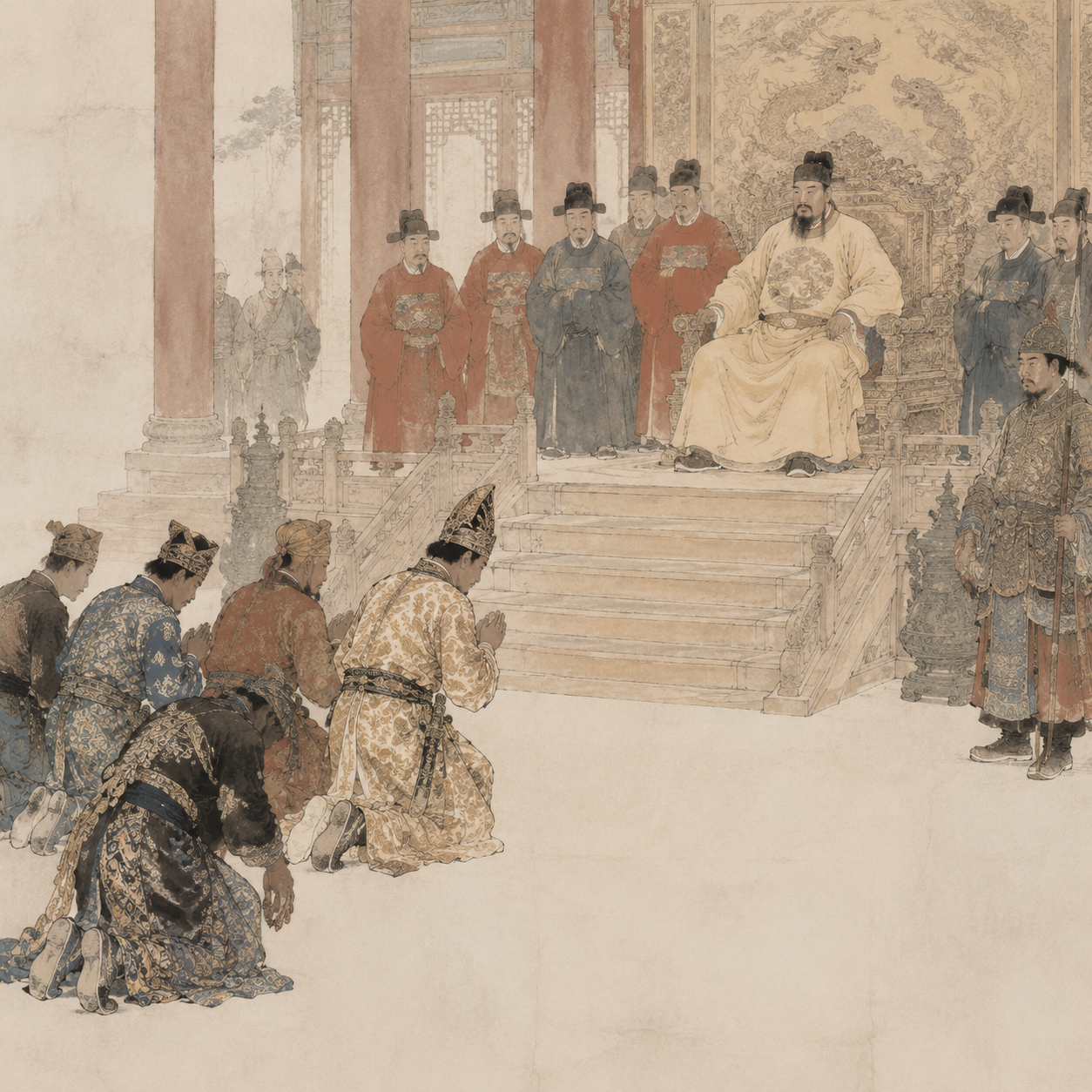 满剌加国王朝见明成祖