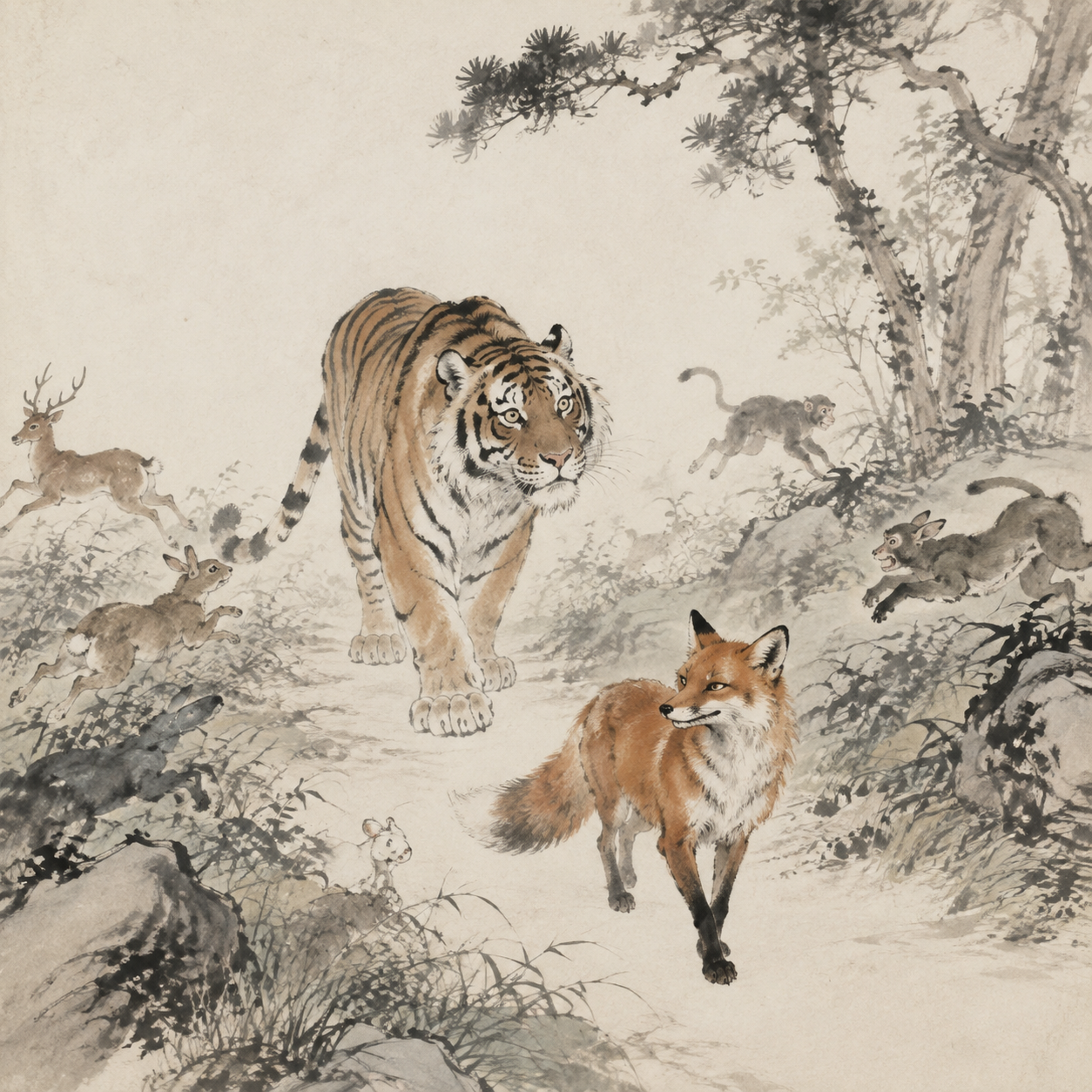 虎与狐的森林巡行