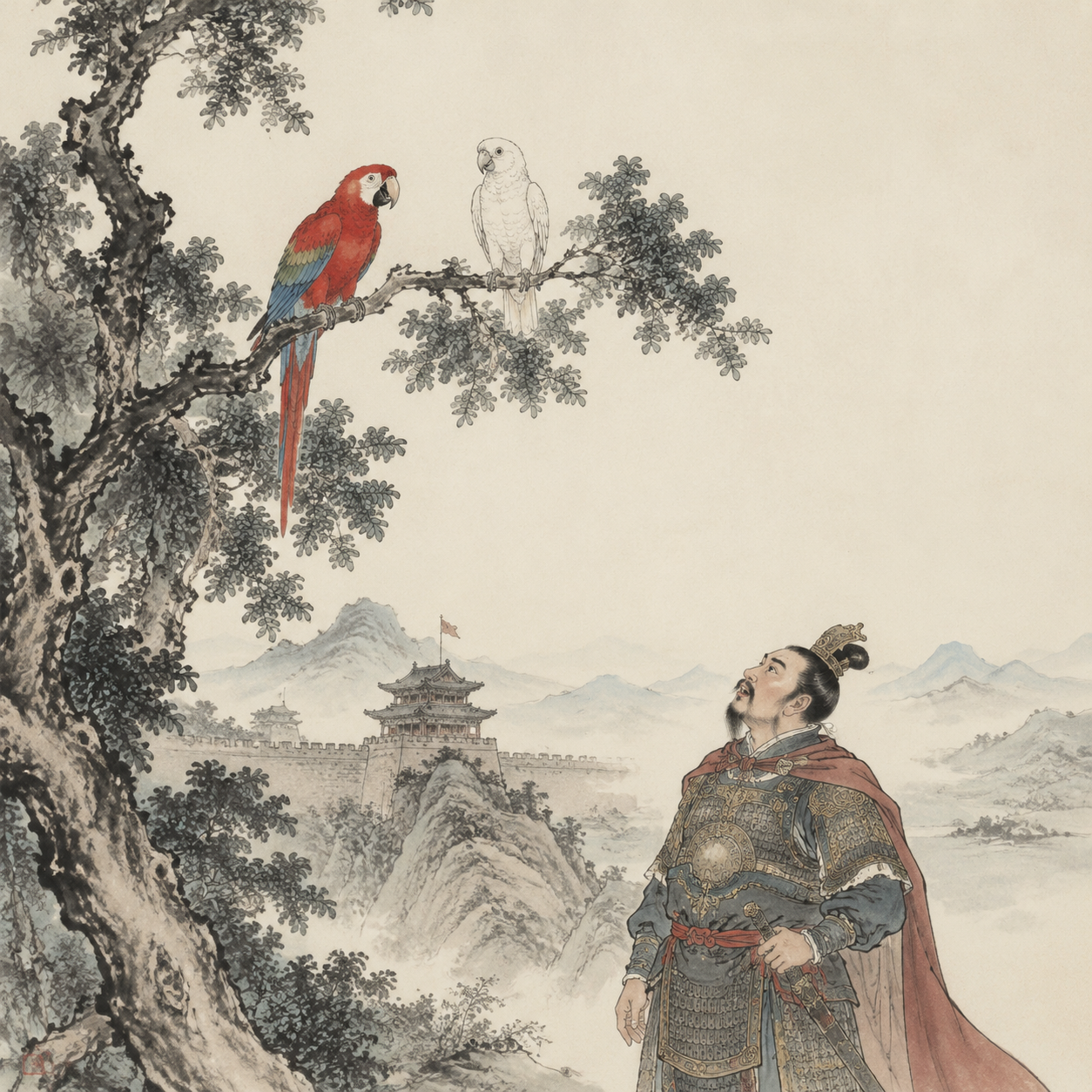 陇山鹦鹉问上皇
