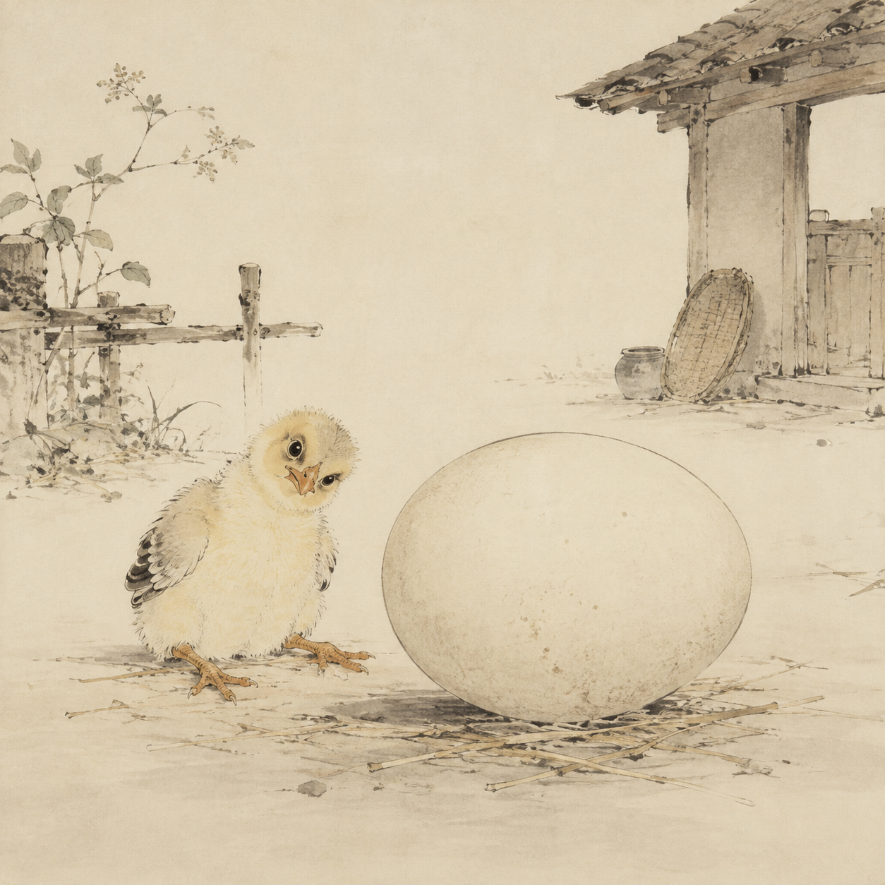 越鸡与天鹅蛋