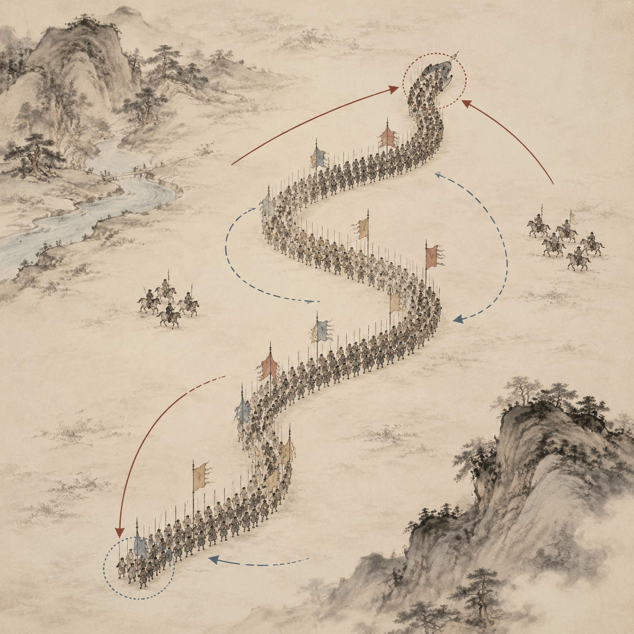 长蛇阵示意图