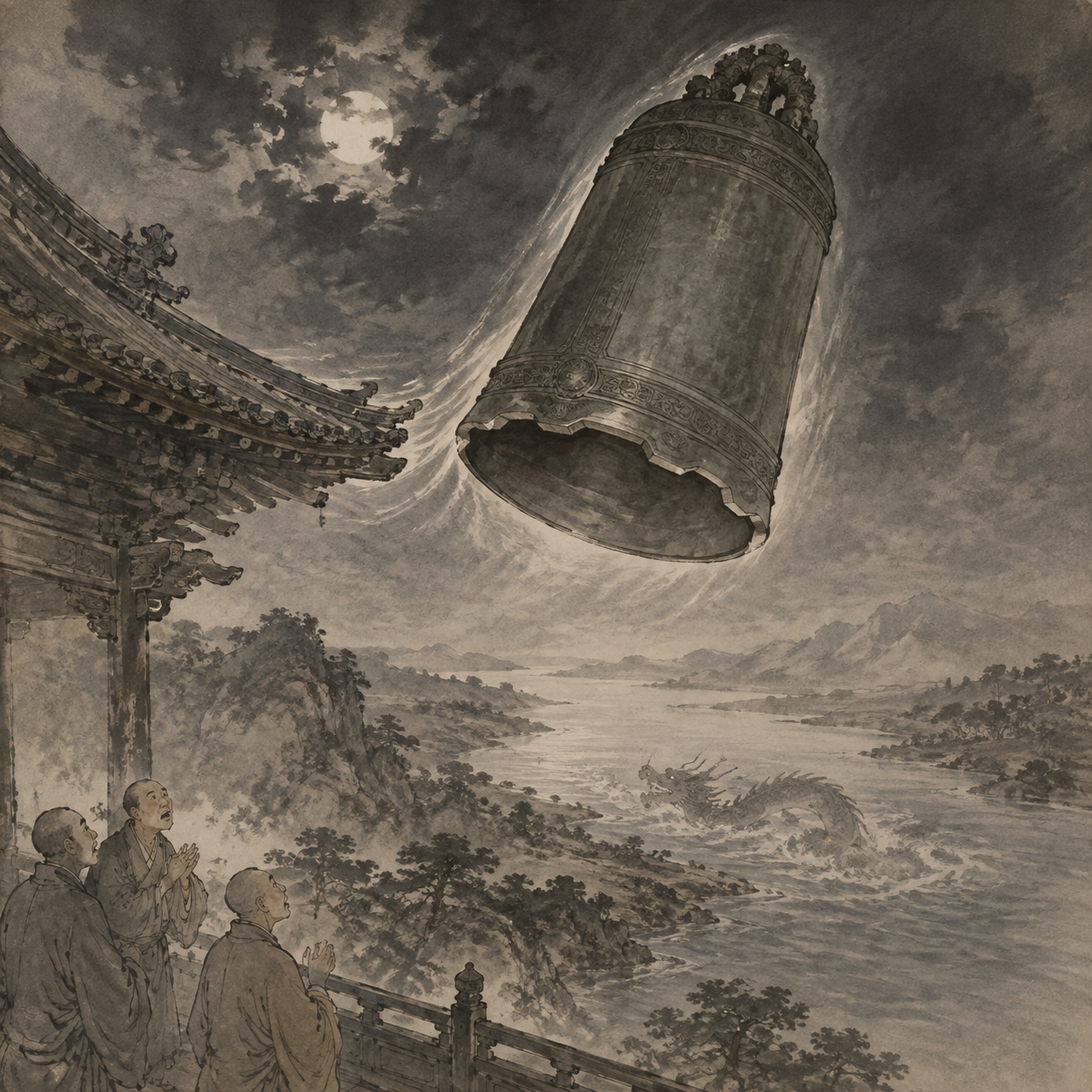 夜半飞钟
