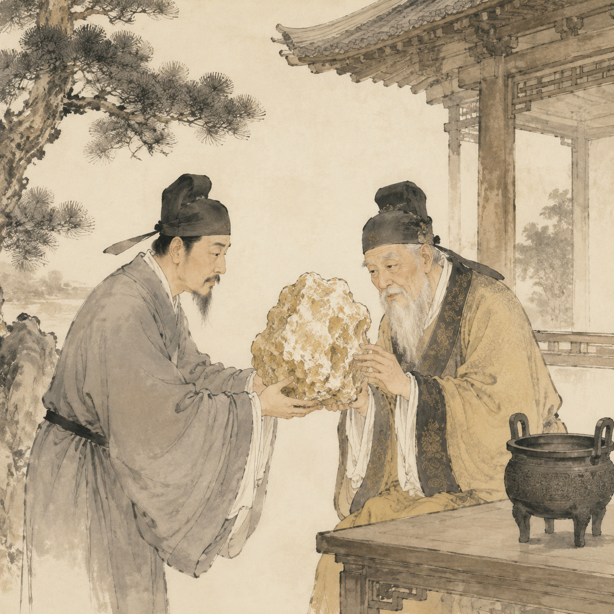 雷焕示石于张华